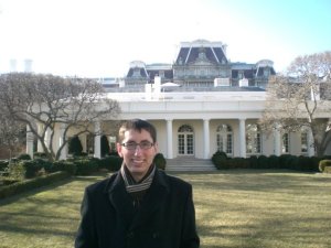 In the Rose Garden on my final day at The White House